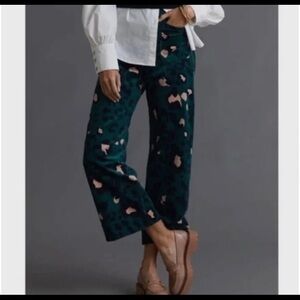 Anthropologie MaeveColette Cropped WideLegCorduroy